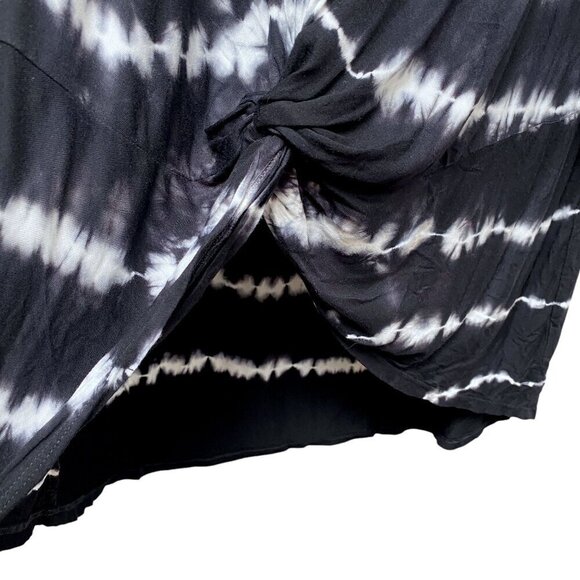 I.N.C International Concepts Tunic Tee Size XL Cold Shoulder Black Tie dye Women - Picture 10 of 10
